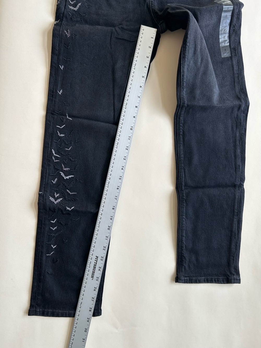 American Eagle Outfitters Super High-Rise Stretch Jeans in Charcoal black size 2 - Picture 4 of 6